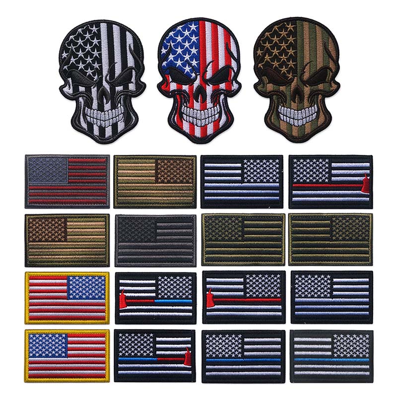 2PCS/Lot USA Flag Skull Morale - огляд і ціна Urban Backpack Tactical