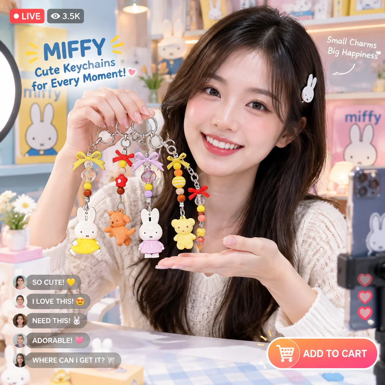 MIFFY Plush Keychain Bunny Pen - огляд і ціна Fashion Backpack Women